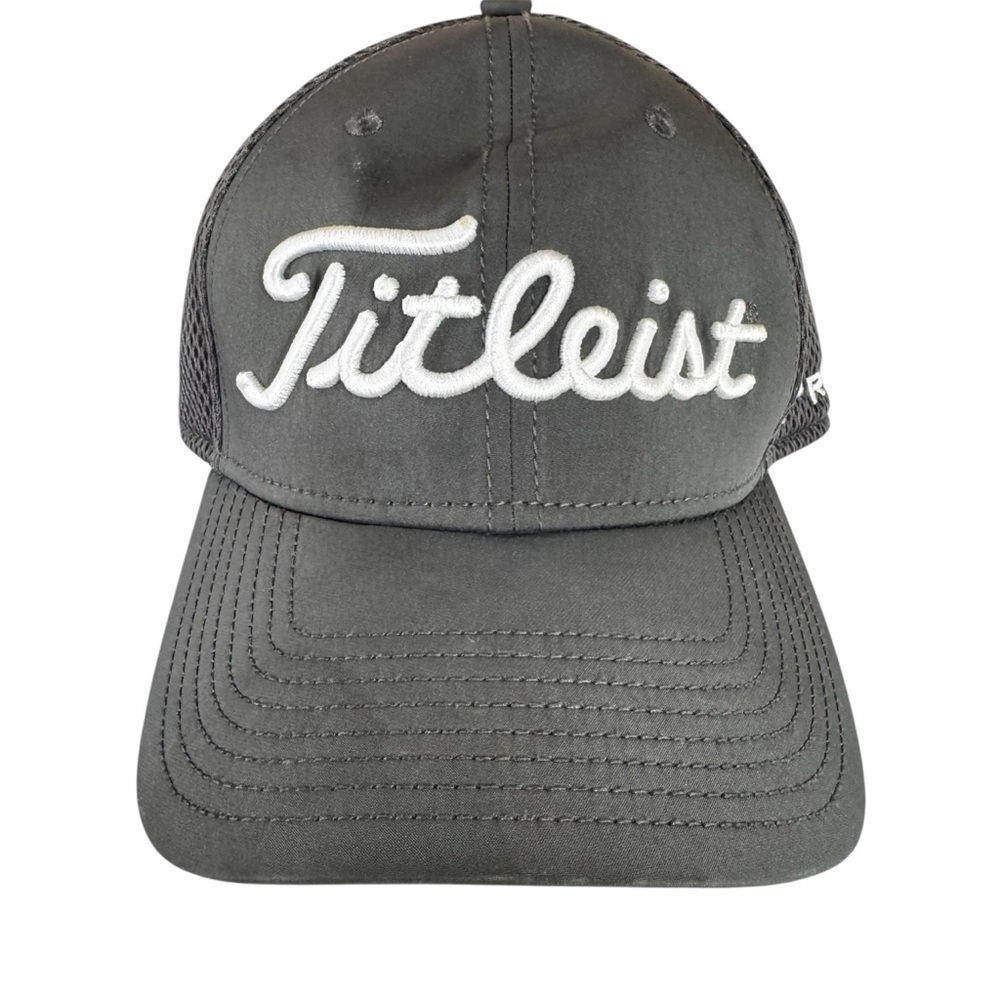 Titleist Dark Gray Mesh Golf Hat Pro V 1 Scripted Logo Fitted L/XL
